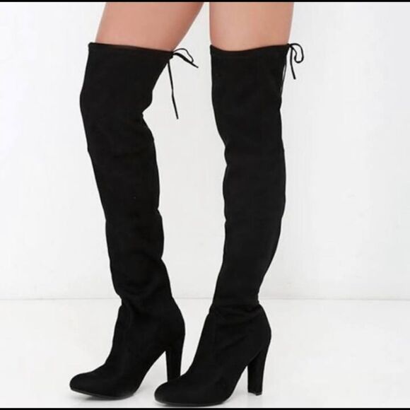 STEVE Madden Gorgeous Black suede over the knee boots size 5.5 - Picture 12 of 12
